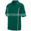 Mens Rival Polo Sport Shirt Customize Heat Sealed Label Rib-Knit Collar Sport Top 100% Polyester Wicking Pointelle Mesh Polo