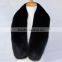 Myfur Custom Royal Blue Fox Fur Collar of Shawl and Small Square Collar