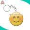 2015 Wholesale Funny Soft Plush Small Emoji Keychain
