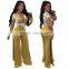 B33781A Sexy african printed hot women club wear 2 piece pants set