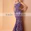 Mermaid one shoulder Floor-length Satin Sequined with Sequins prom evening dress party dress P004