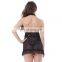 2017 New Hot Fat Women Plus Size Sexy Black Nighty