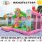 Flowers and Bee inflatable butterfly pink bounce with slide combo