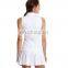 2016 custom design 88% polyester 12% spandex quick dry sleeveless sports dress women fitness