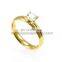 CNC stone wedding engagement stainless steel gold plated ring love