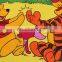 Yellow & Blue Cartoon Double Bedsheet With 2 Pillow Covers