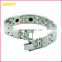 Custom Mens Magnetic Therapy Silver 4 in 1 Permanent Bracelet Stainless Steel Jewelry