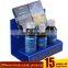 Blue 2 tiers pmma medicine bottle display holder acrylic medicine bottle display stand