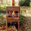 Customized large outdoor corten steel wood fireplace