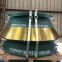 high manganese crusher wear parts bowl liner ,mantle adapt to metso  cone crusher hp5