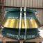 Mn22Cr2 high manganese steel spare parts suit metso hp5 nordberg cone crusher