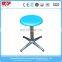 High quality round PU leather seat height adjustable bright color lab chair stool with wheels