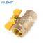 civil brass gas control ball valve with butterfly handle for water heating butterfly handle brass ball valve