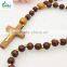 A&J Wood beads cross pendants Christian Rosary