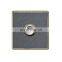 Type 86 UK/EU Standard Wall Push Button Light Switch 10A Dimmer switch Acrylic Panel Switches Electrical Metal Brushed Frame