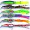 Crystal Clear 6 COLORS Octopus Squid Shape Minnow 40g 14cm Sinking/Suspending Hard bait for Trolling Surf Sea Lake