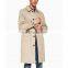 Wholesale Men Autumn Classic Coat Side Pockets Men's X-Long Length Overcoat
