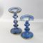 K&B high quality blue glass modern fashion antique geometric candle holder candleholder