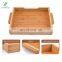 Bamboo Small Tray with Handles, Rectangle Serving Tray for Food Coffee or Tea at Home, Hotel & Restaurant