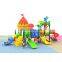 New Arrival Commercial Plastic Playground Equipment Kids Play 3 Slides and Swing Sets Playground Outdoor Playsets for Children