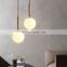 Creative Indoor Chandelier Simple LED Glass Ball Hanging Lights Decor Pendant Lamp