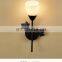 Modern Luxury Metal Home Bedroom Gold Decorative Indoor Lighting LED Glass Sconce Wall Lamp