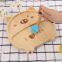 Toddler Feeding Divided Plate Bamboo Plates Baby Kids Bamboo Suction Plate