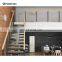 Deluxe Industrial Minimalist Indoor Duplex Straight Staircase Stairs and Modular Stair case Kits With Wood Treads