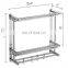 Factory direct sale stainless steel two tier wall mounted bathroom rack shelf