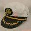 Adult white navy captain cap yacht cap sailor hat sailor hat for cosplay uniform cap han edition