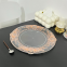 Luxury 13 Inch Round Rose Gold Bronzing Flower Plastic Charger Plate For Wedding Party