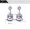 Luxury Drop Shape Tassel Design Cubic Zirconia Setting Fancy Earrings for Party Girls