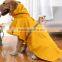 waterproof PU reflective tage large size pet raincoat dog