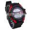 LP1338_RD Rubber red color Chrono Alarm Date/Day Tech digital Multifunction light up digital watches kids watch