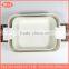 strengthen durable porcelain baking ceramic fry pan with special handle heating pan restaurant big size rectangular pan