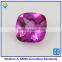 wholesale synthetic square checker cut pink ruby corundum stones