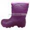 children rain boot with fur lining/ waterproof toe insulated work boot