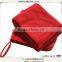 soft warm red color travel blanket cushion