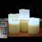 Set of 3 LED candles with remote control