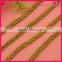 wholesale keering new arrival gold bead chain brown braided tape trim WBP-002