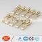 fashion custom logo puller light gold metal zipper slider
