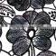 Big flower cotton embroidery on organza fabric