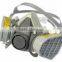 2016 hot selling gas mask chimical gas mask respirator chemical half face gas mask with single cartridge style