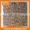new design natural wooden mosaic mixed black drop glue wall mosaic tile on sale