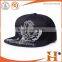 2016 top quality blank wool fabric 6 panel snapback hat