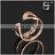 Mens Womens 10MM Opening Great Wall Stainless Steel Ring Love Promise Wedding Band Rose Gold