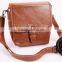 Factory price brown leather Camera Bag with strap in Dongguan