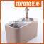 plastic bucket spin mop with wheel and pedal