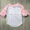 Wholesale Multicolors Monogram Ruffle Sleeve Raglan For Childern