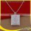 photo frame pendant pure silver plated necklace